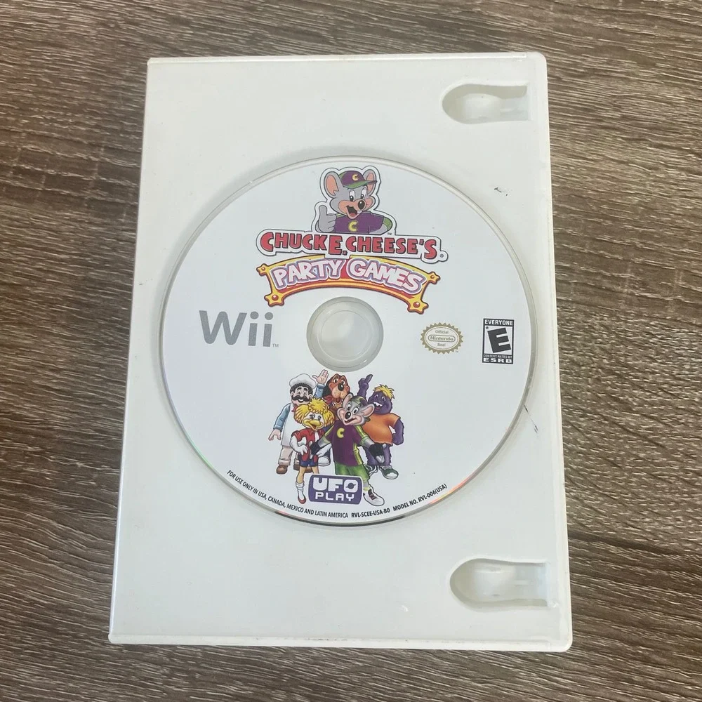 Chuck E Cheese's Party Games Wii 2010 Disc Only Tested Nintendo Family Kids Game